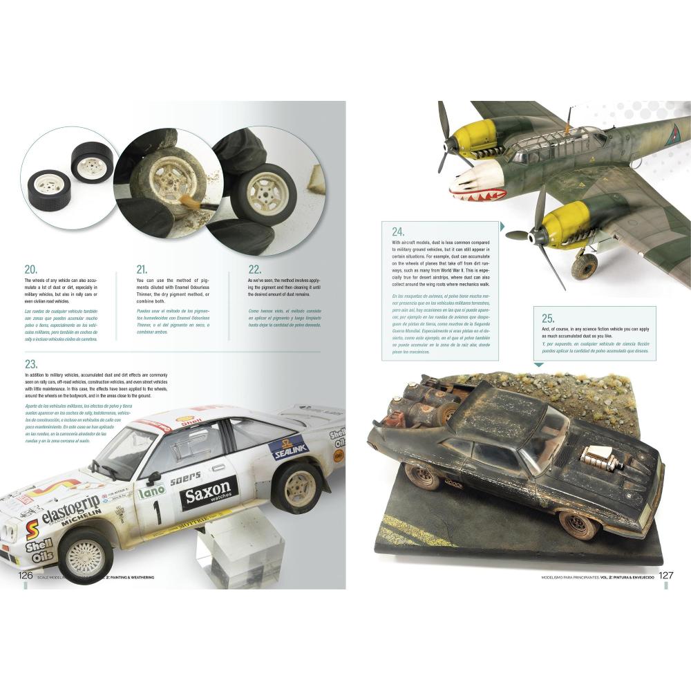 AMMO OF MIG: Scale Modeling for Beginners Vol. 2: Painting & Weathering - Soft cover, 156 pages with high quality step-by-step photos in full color. 