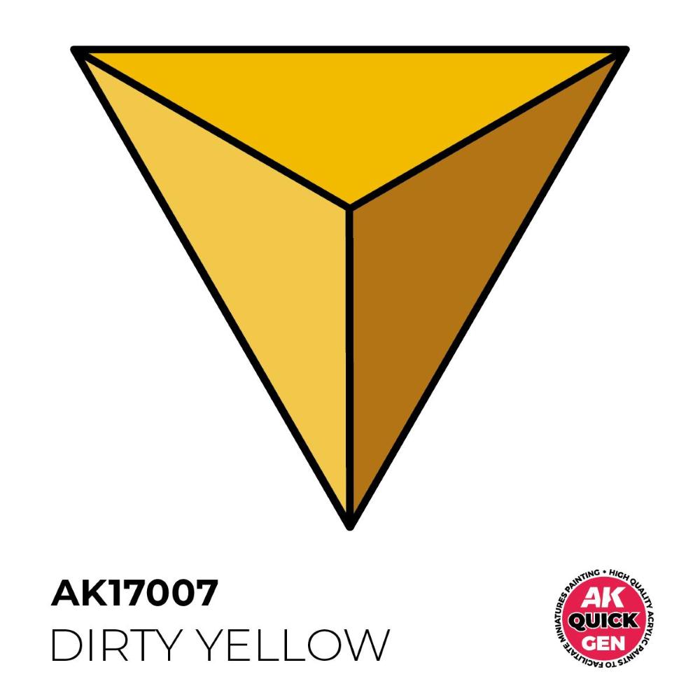 AK INTERACTIVE: colore acrilico DIRTY YELLOW 18 ml - QUICK GEN