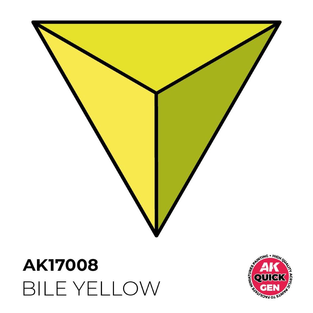 AK INTERACTIVE: acrylic paint BILE YELLOW 18 ml - QUICK GEN