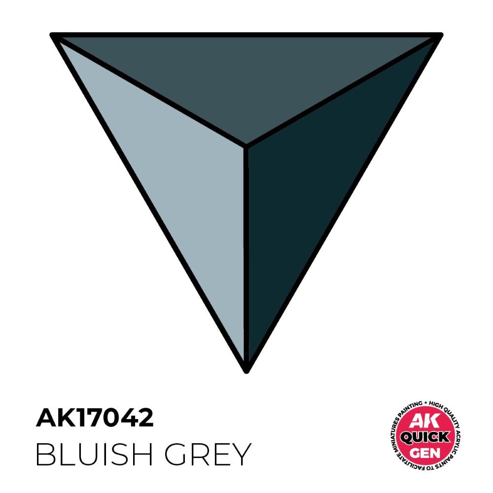 AK INTERACTIVE: colore acrilico BLUISH GREY 18 ml - QUICK GEN