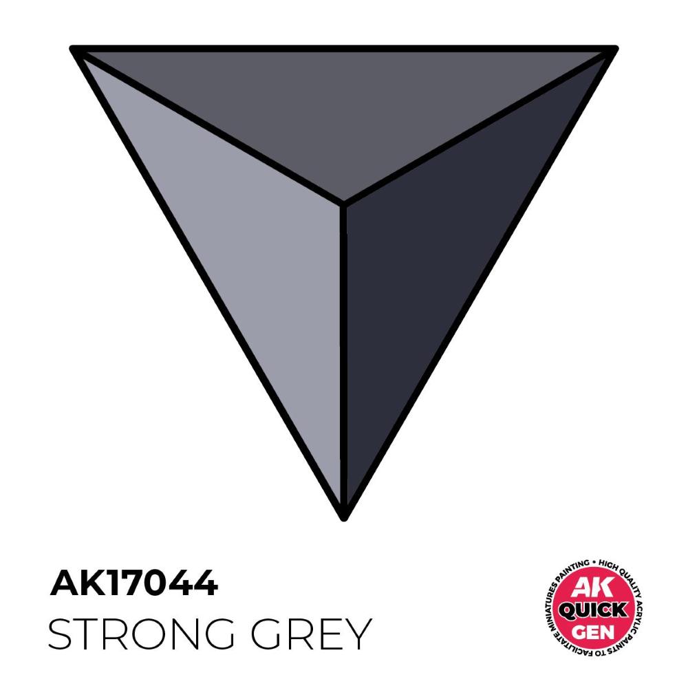 AK INTERACTIVE: acrylic paint STRONG GREY 18 ml - QUICK GEN