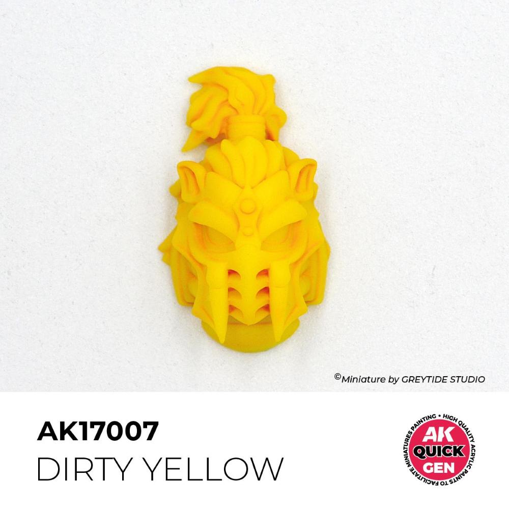 AK INTERACTIVE: colore acrilico DIRTY YELLOW 18 ml - QUICK GEN