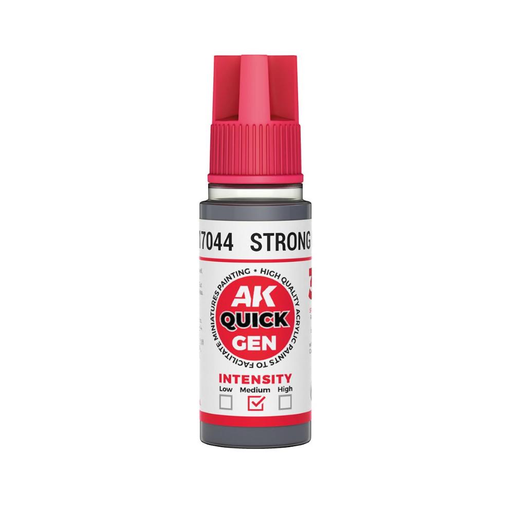 AK INTERACTIVE: acrylic paint STRONG GREY 18 ml - QUICK GEN