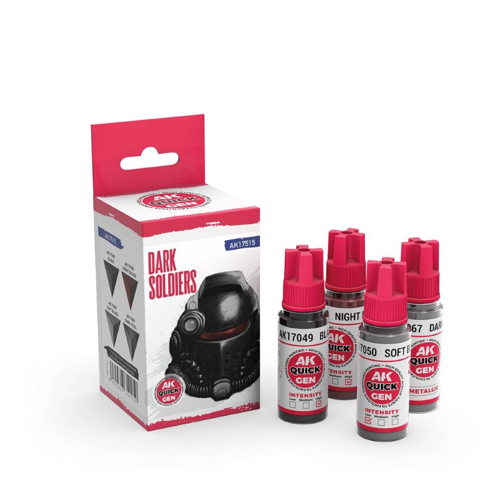 AK INTERACTIVE: colore acrilico DARK SOLDIERS (QUICK GEN SET)