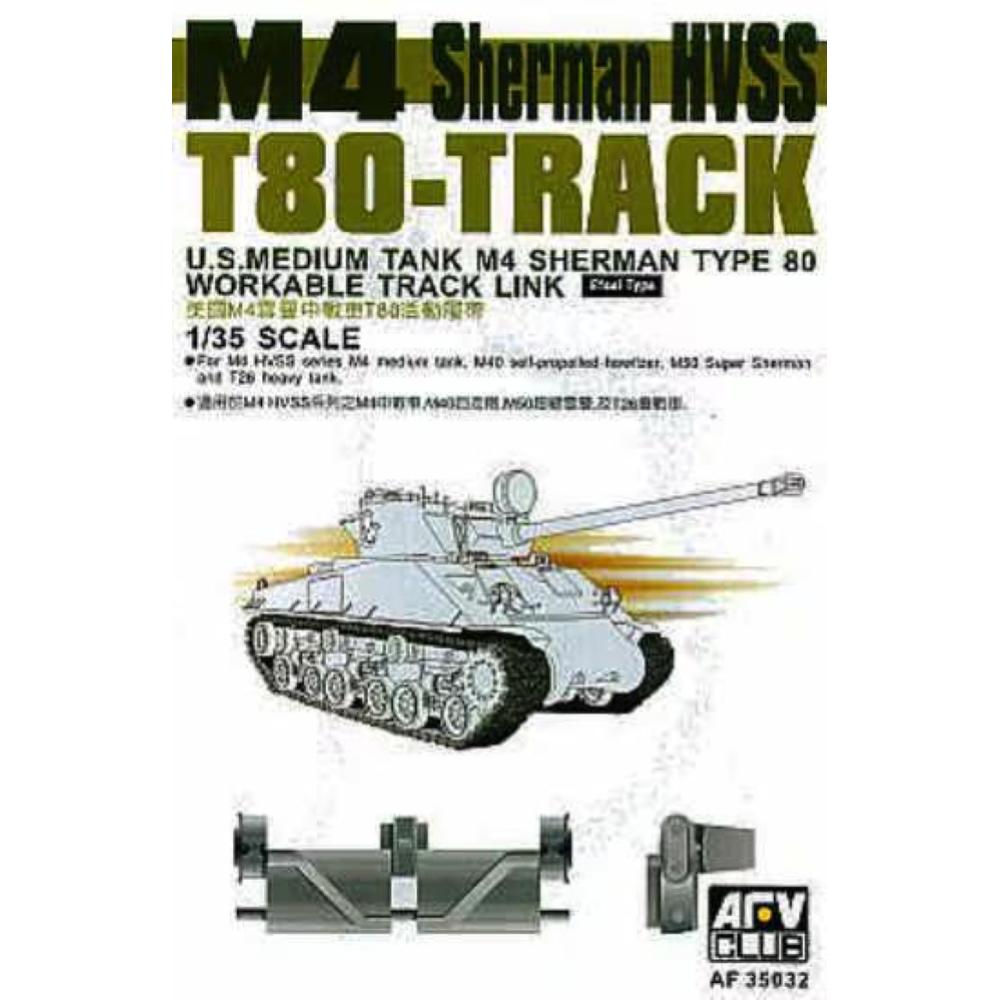 AFV Club: 1:35 M4 Sherman HVSS T-80 Tracks / Ketten