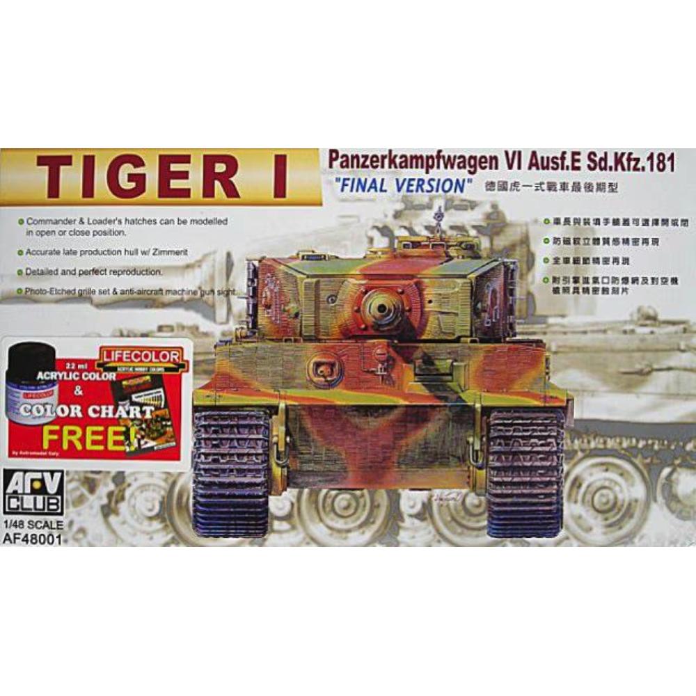 AFV Club: 1:48 Panzerkampfwagen VI Ausf.E Tiger I late + Zimmerit