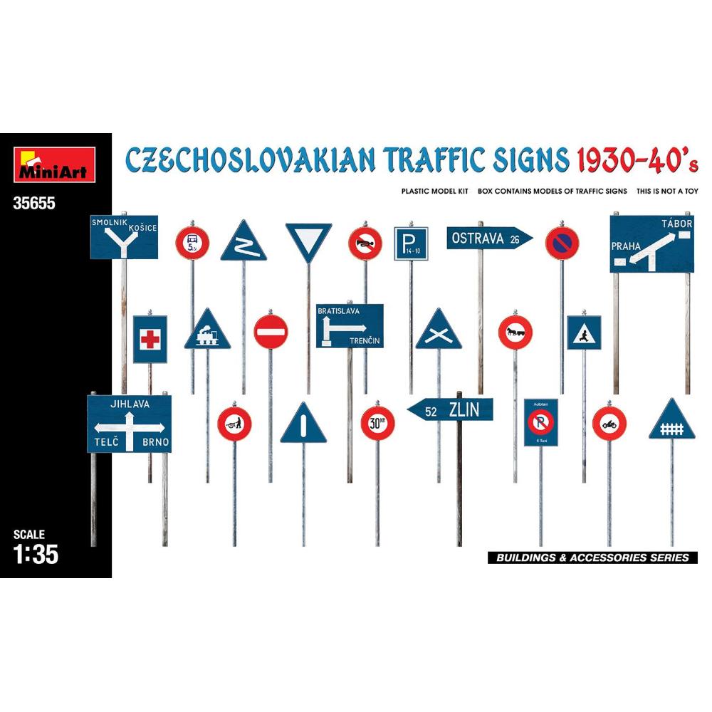 MINIART: 1/35 Czechoslovakian Traffic Signs (1930-40's)