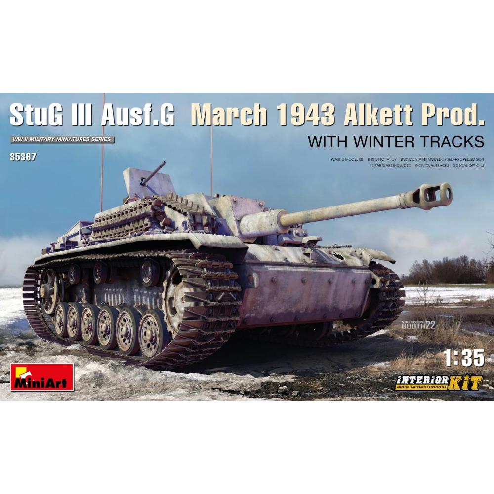 MINIART: 1/35 StuG III Ausf.G März 1943 Alkett/Winterketten INT.