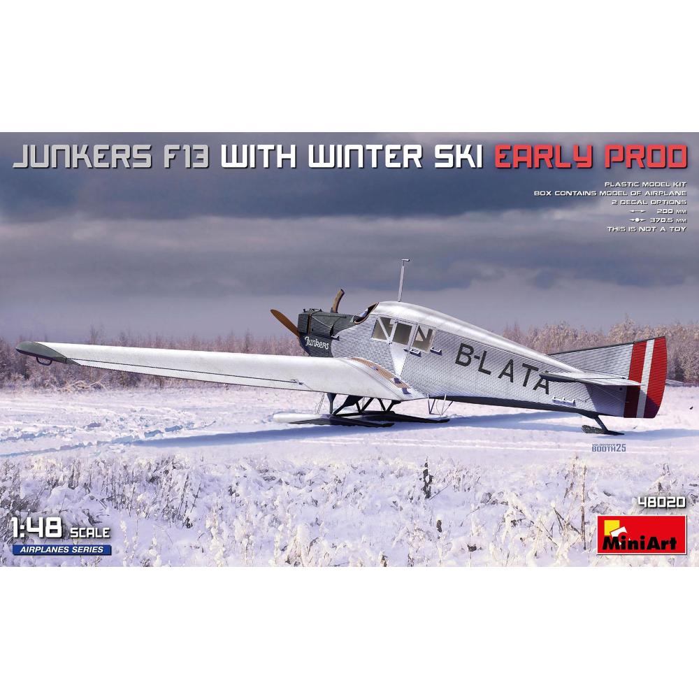 MINIART: 1/48 Junkers F13 with Winter ski. Early Prod.