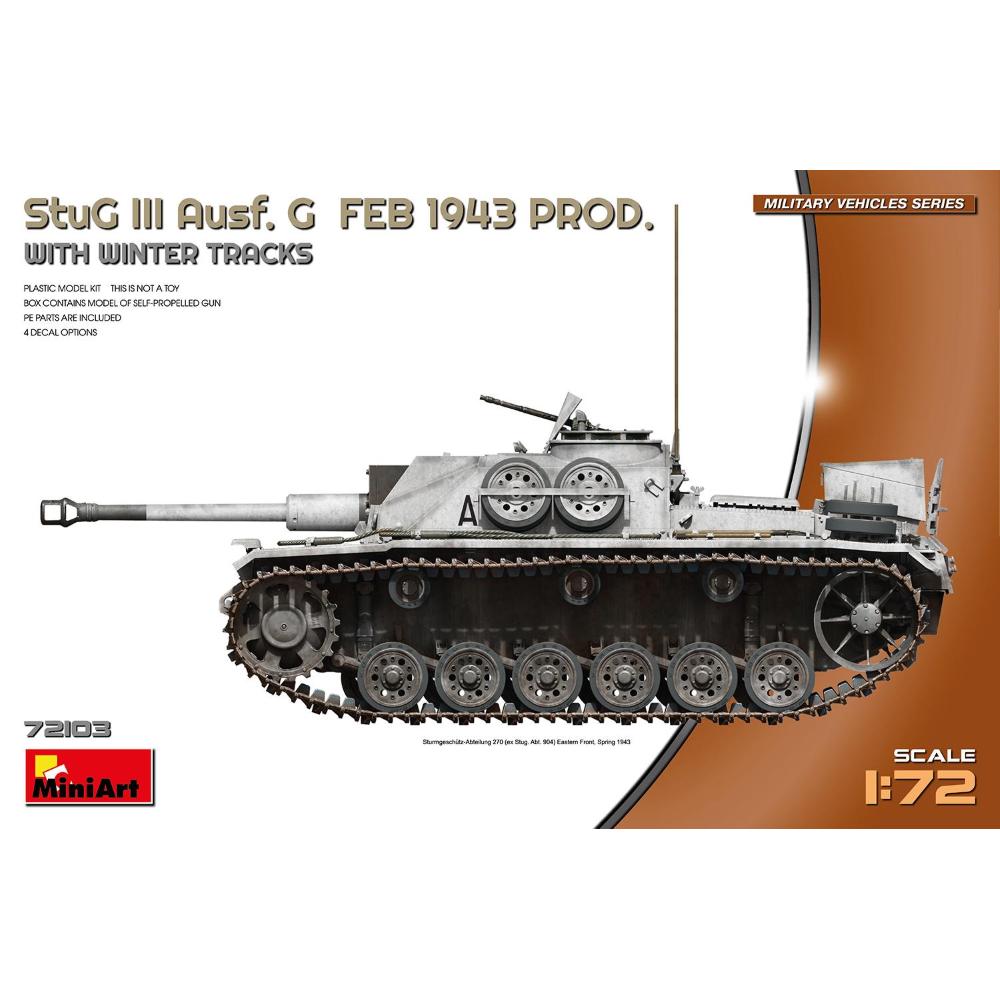 MINIART: 1/72 StuG III Ausf. G  Feb 1943 Prod w/Winter Tracks
