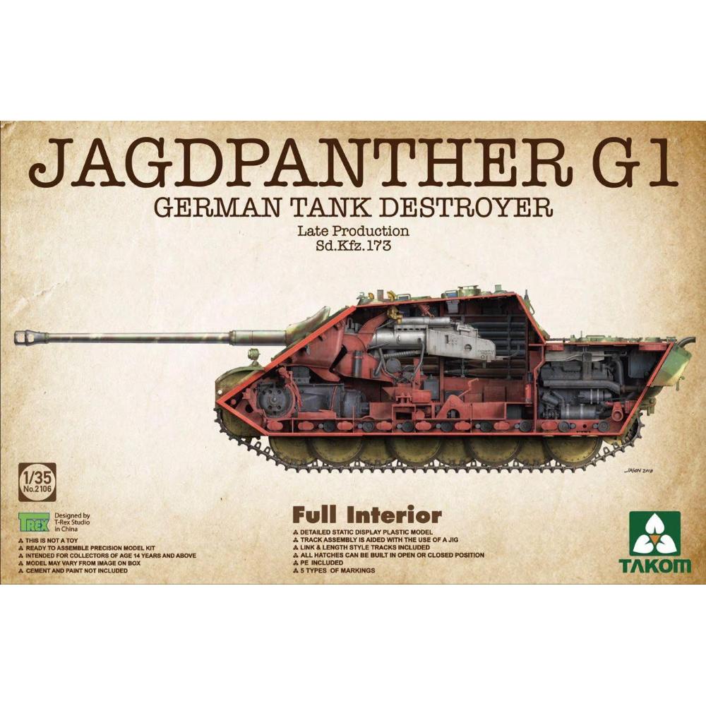 TAKOM MODEL: 1:35 Jagdpanther G1 Late - full Interior