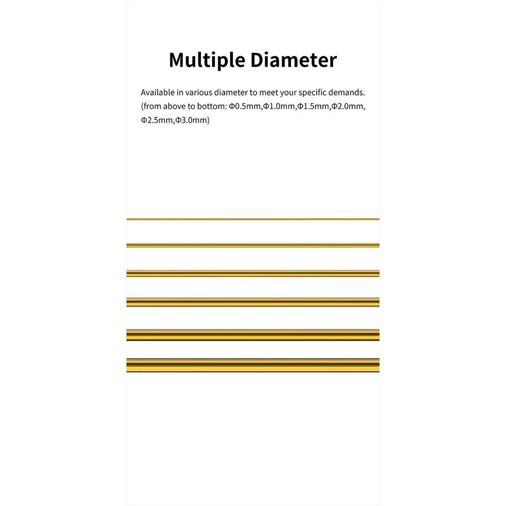 DSPIAE Brass Bars for Modeling 2.0mm (6pcs)