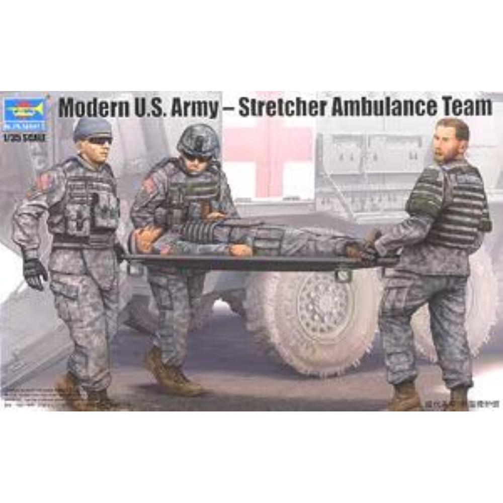 TRUMPETER: 1:35 Modern US Army Stretcher Ambulance Team