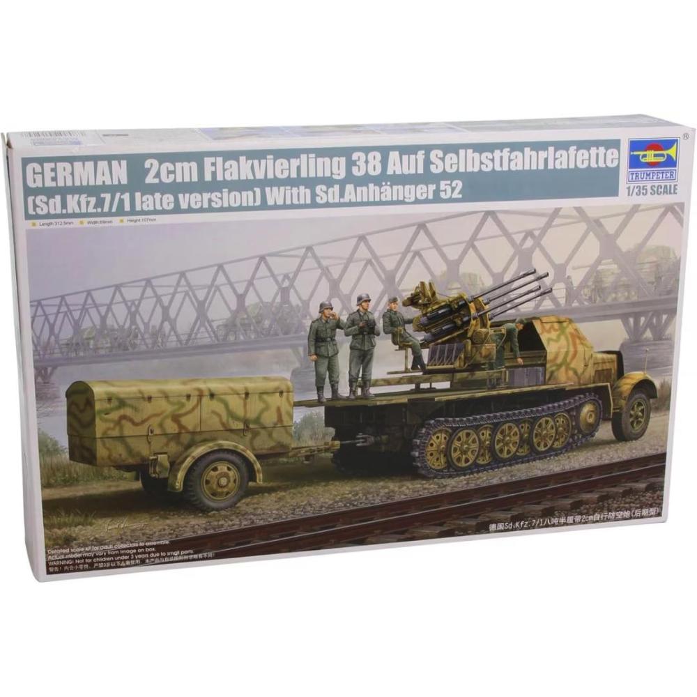 TRUMPETER: 1/35 2 cm Flakvierling 38 auf Sd.Kfz.7/1 late