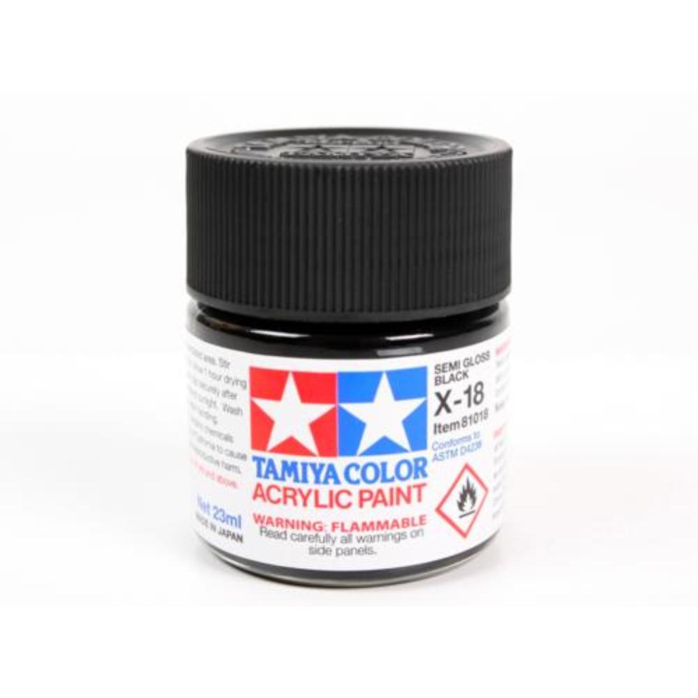 TAMIYA: X18 Black semi gloss  23ml