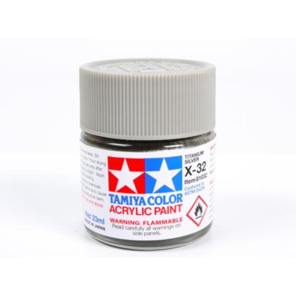 TAMIYA: X32 Titanium Silver 23ml