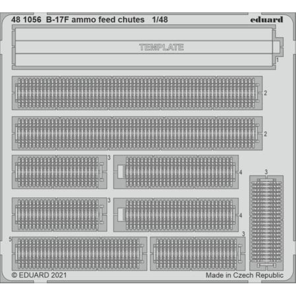 EDUARD: 1:48 B-17F Ammo feed chutes