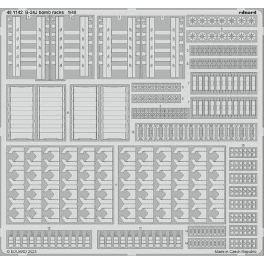 EDUARD: 1:48 Consolidated B-24J Liberator bomb racks