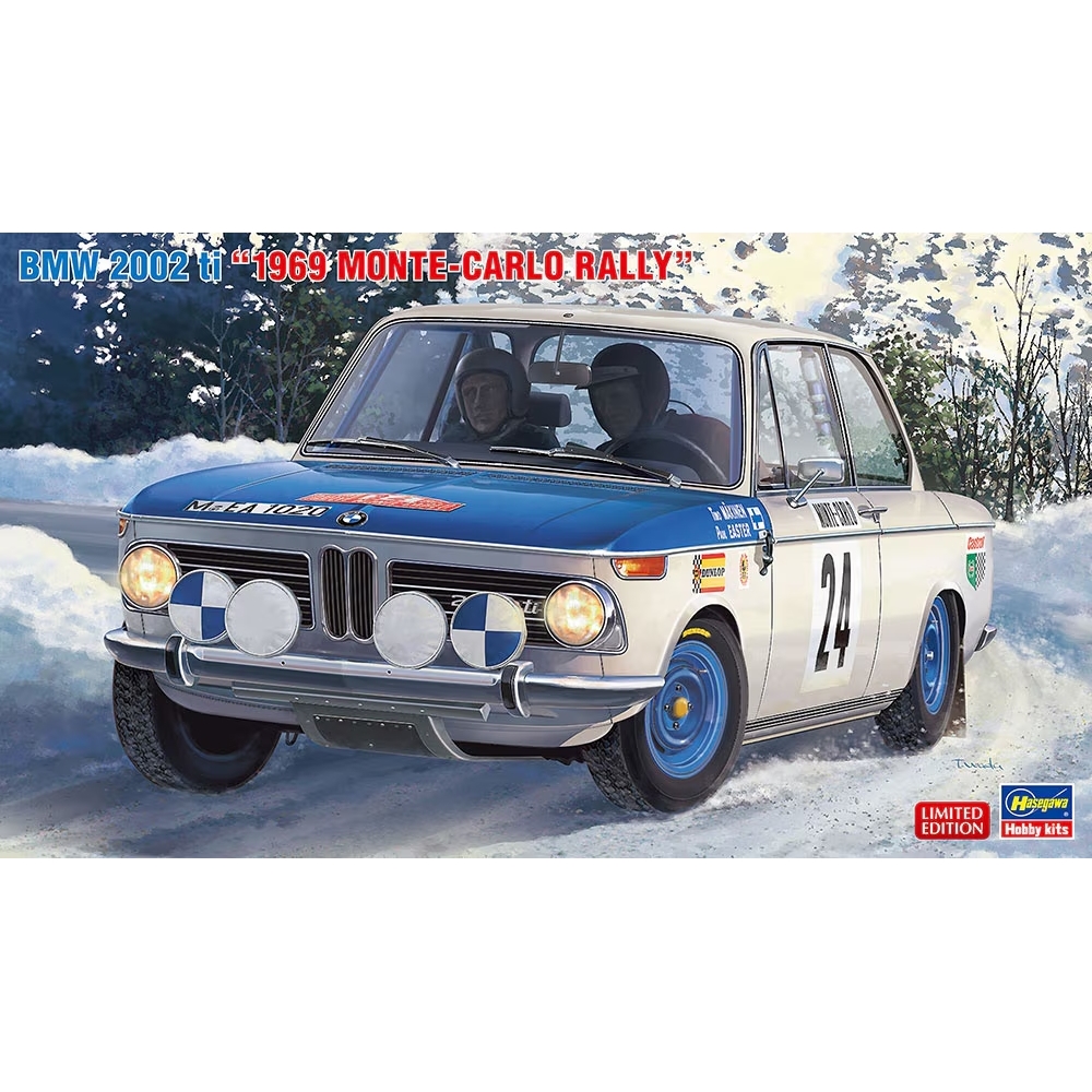 HASEGAWA: 1:24 BMW 2002ti " 1969 Monte-Carlo Rally "  1/24