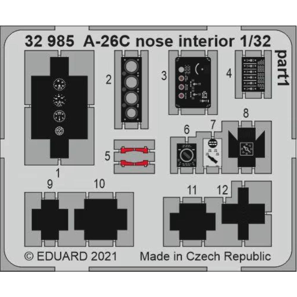 EDUARD: 1:32 Douglas A-26C Invader nose interior
