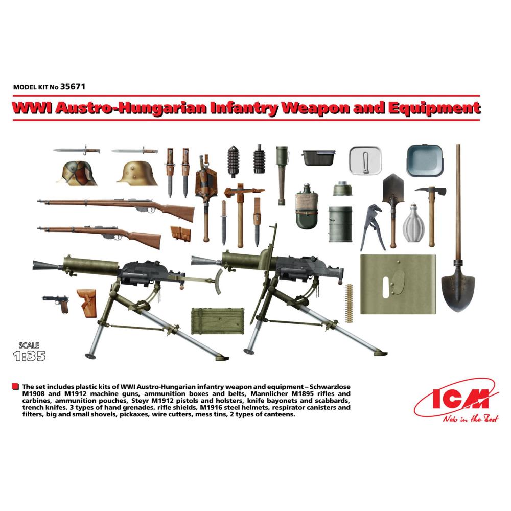 ICM: 1/35 WWI Austro-Hungarian Infantry Weapon and Equipment