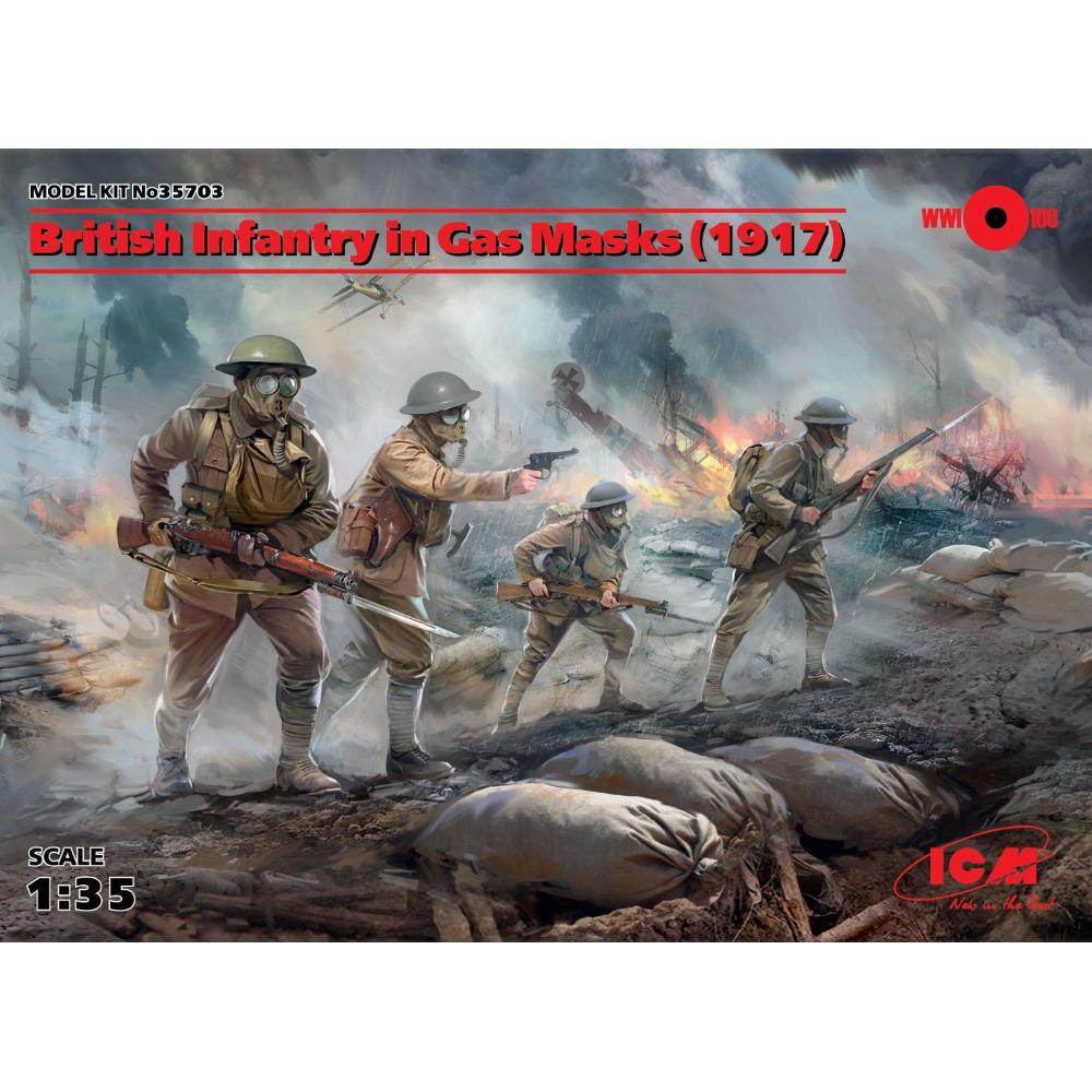 ICM: 1/35 British Infantry in Gas Masks (1917)