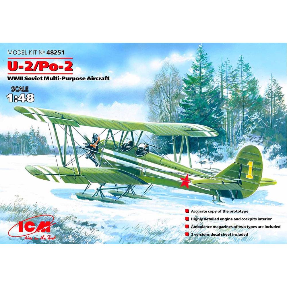 ICM: 1/48 Polikarpov U-2/Po-2 Soviet Multi-Purpose Aircraft