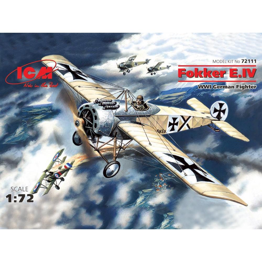 ICM: 1/72 Fokker E-IV, WWI German Fighter