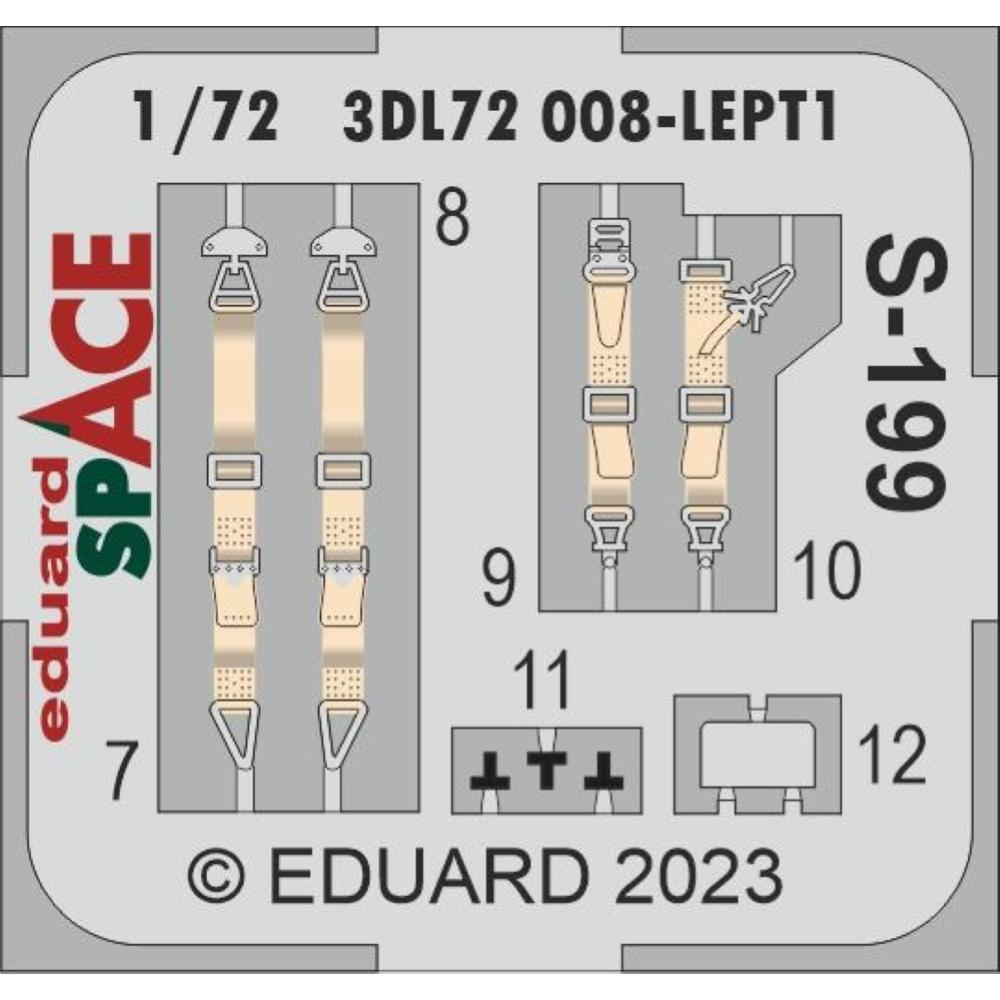 EDUARD: 1:72 Avia S-199 SPACE-3D Decals + PE