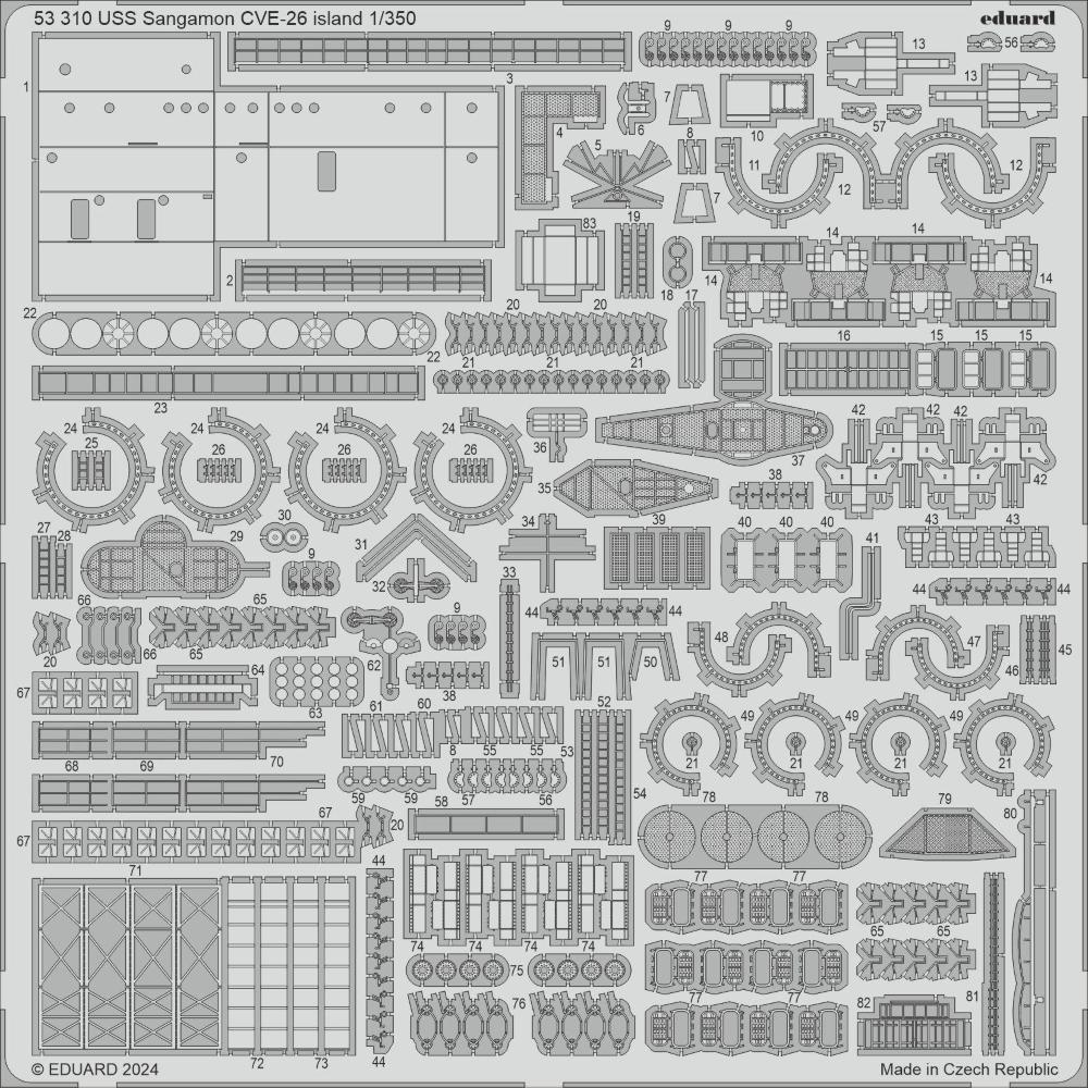 EDUARD: 1:350 USS Sangamon CVE-26 Island 0