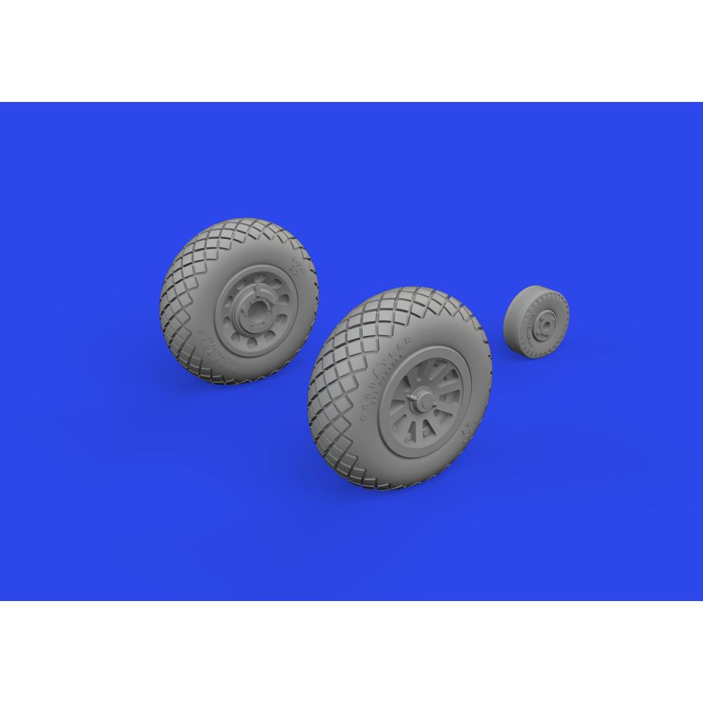 EDUARD: 1:72 North-American P-51D Mustang wheels block tread 2