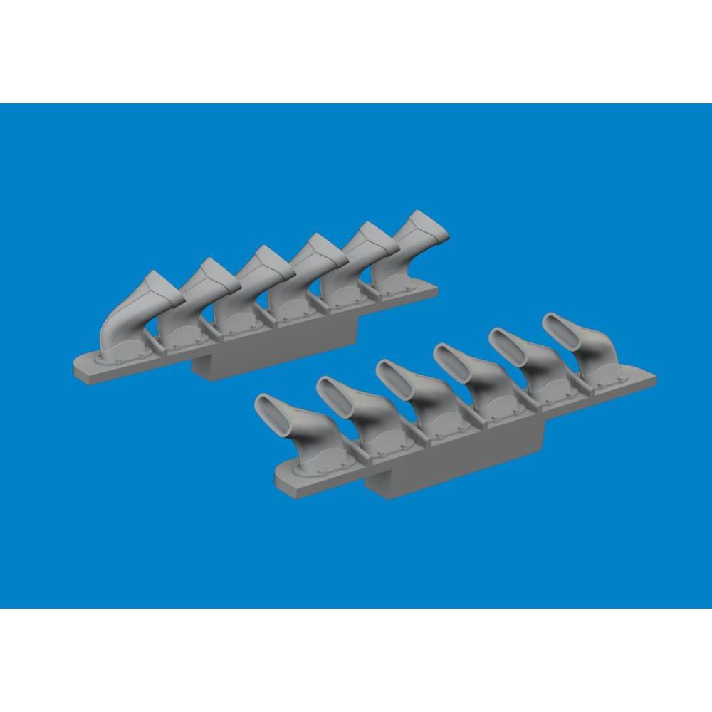 EDUARD: 1:72 Supermarine Spitfire Mk.V 6-st. exhaust fishtail