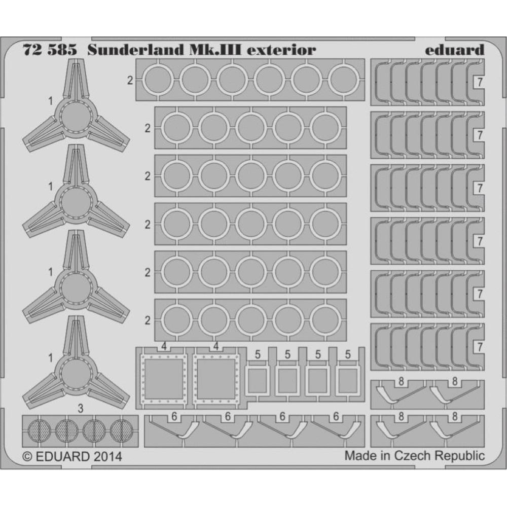 EDUARD: 1:72 Sunderland Mk. III exterior (ITALERI)