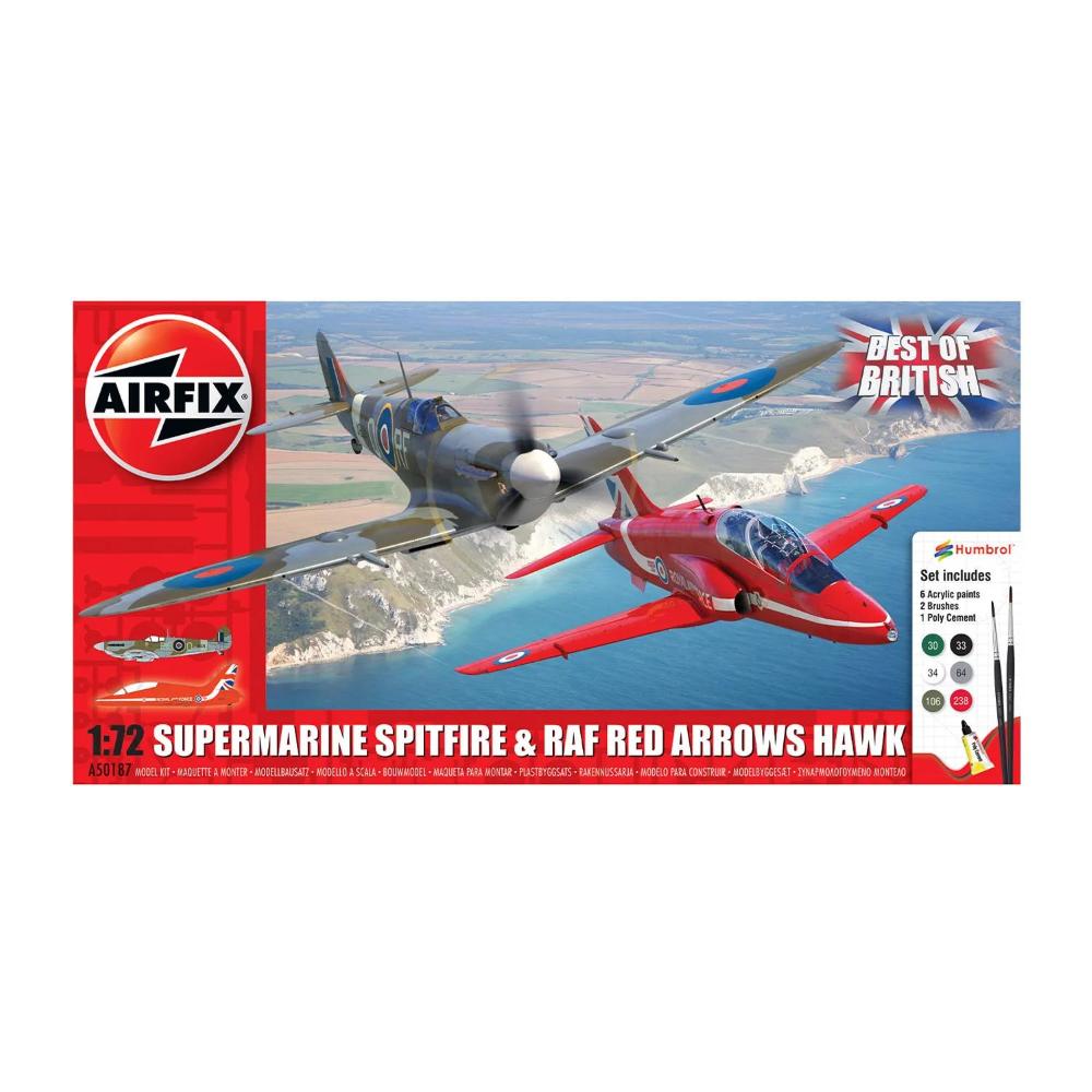 AIRFIX: 1:72 Scale Best of British Spitfire and Hawk