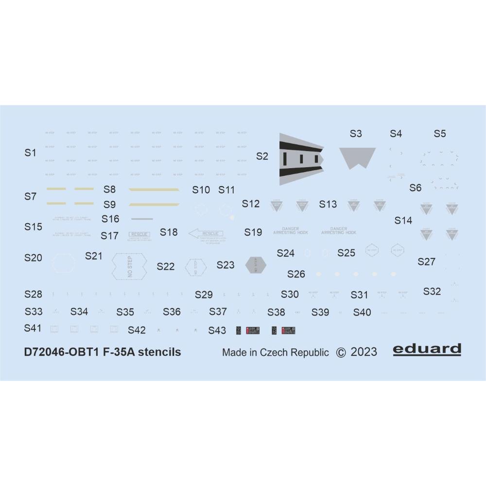EDUARD: 1:72 Lockheed-Martin F-35A stencils