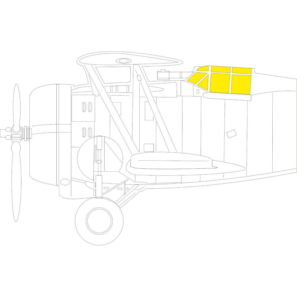 EDUARD: 1:48 Grumman F3F-2  Masking tape
