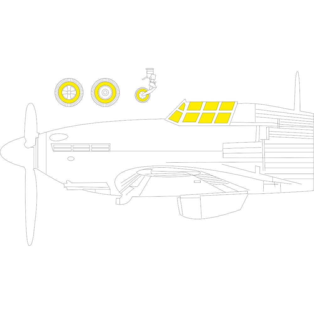 EDUARD: 1:48 Hawker Hurricane Mk.IIc TFace  Masking Tape