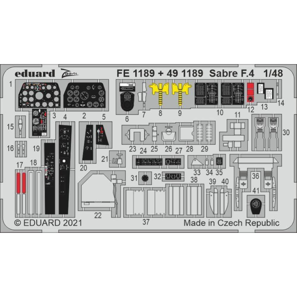 EDUARD: 1/48 ; Sabre F.4 1/48 - per kit AIRFIX