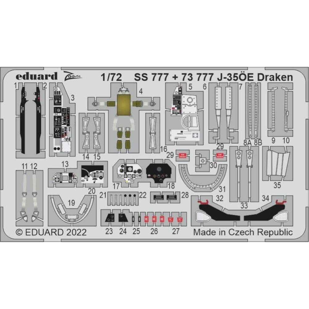 EDUARD: 1:72 SAAB J-35ÖE Draken