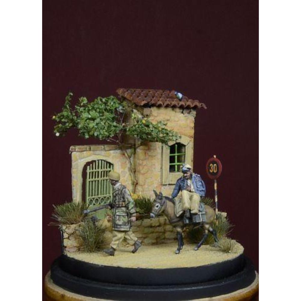 D-DAY miniatures: 1:72; German Paratroopers with Donkey, Italy 1943-44