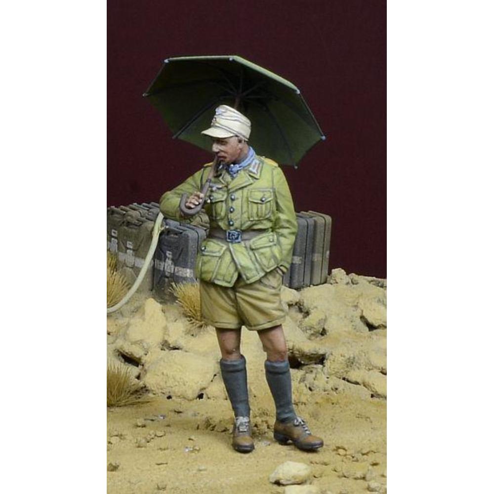 D-DAY miniatures: 1:35; DAK Soldier with a Parasol, Nord Africa 1941-43