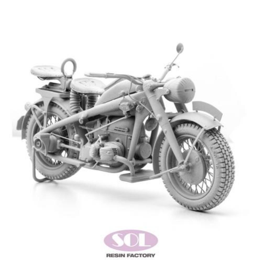SOL MODEL: 1:16; WWII German Motorcycle Zündapp KS750 (1:16)