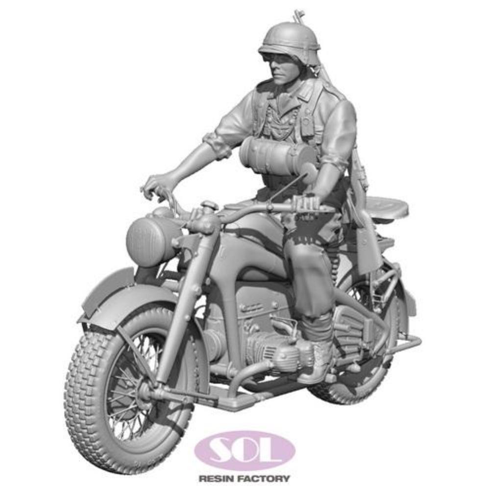 SOL MODEL: 1:16; Zündapp KS750 with Rider (3D Printed) (1:16)