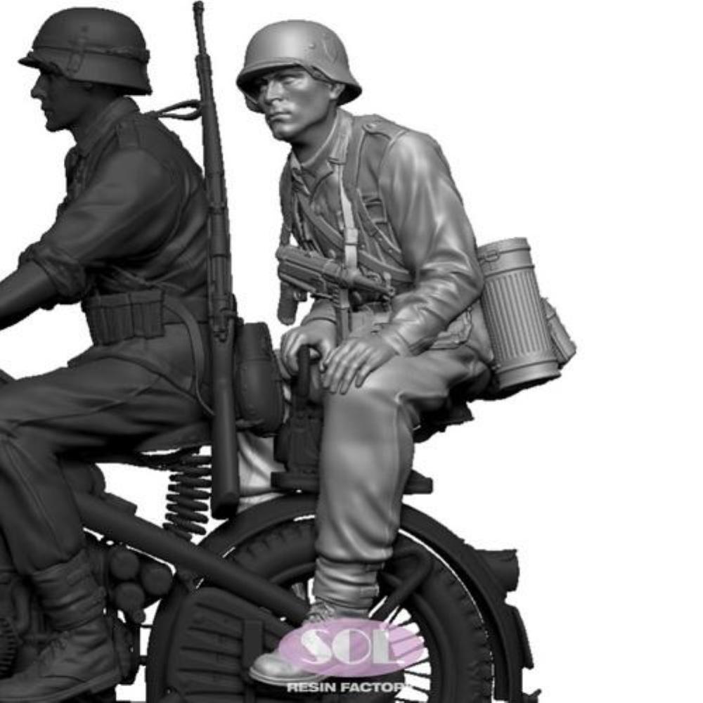 SOL MODEL: 1:16; Rider 2 for Zündapp KS750 (3D Printed) (1:16)