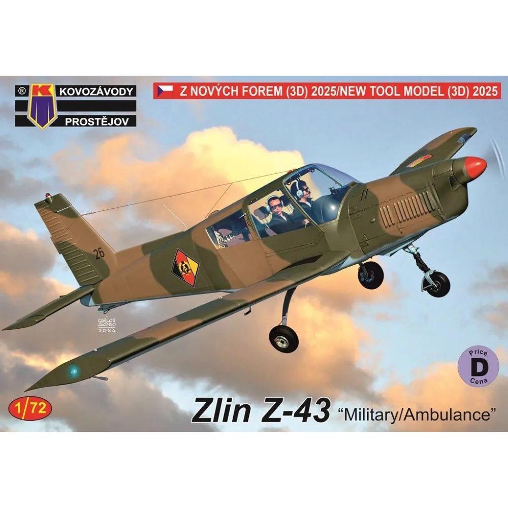 Kovozavody Prostejov: 1:72; Zlin Z-43 Military / Ambulance