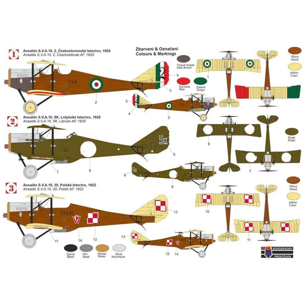 Kovozavody Prostejov: 1:72; Ansaldo S.V.A.10 "Other Service"