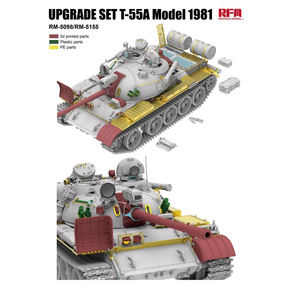 Rye Field Model: 1/35 Upgrade set for 5098/5155 T-55A Model 1981