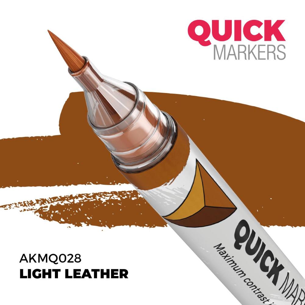 AK Interactive: LIGHT LEATHER - QUICK MARKERS