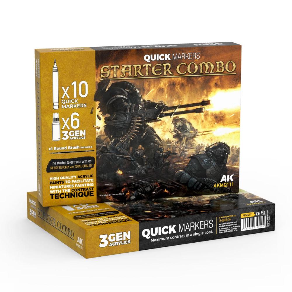 AK Interactive: STARTER COMBO QUICK MARKERS + 3GEN SET