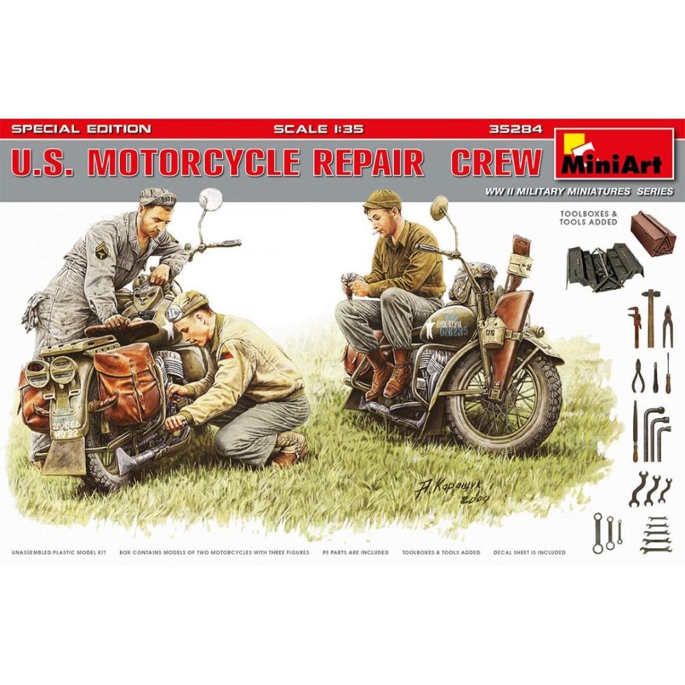 MINIART: 1/35 U.S. Motorcycle Repair Crew Special Edition